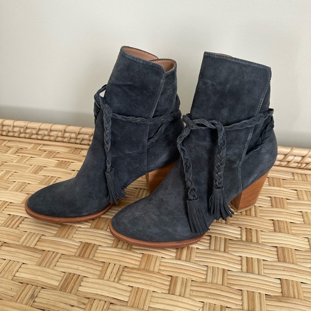 Huma Blanco Braided Suede Boots 37.  Never worn!